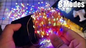 Outdoor solar string lights 32M 300LED 22m 200LED 12m 100LED 7m 50LED fairy lights 8-mode decorative solar copper wire light string xmas lights waterproof solar solar christmas lights outdoorRamadan  Garden lamp wedding parties Birthday