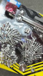 Bộ ốc inox sọc thái full xe cho Satria MS13