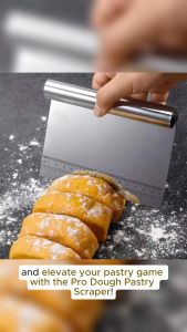 Stainless Steel Scraper Cutter Dough Fondant transfer cupcake pizza kitchen baking
