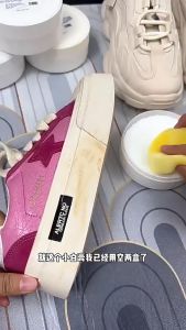 Cream Pembersih Sepatu Bonus Spons White Cleaner Shoe Krim Sepatu Tanpa Bilas 120gr