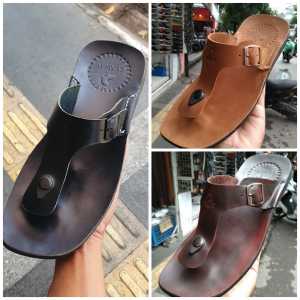 sandal pria kulit sandal casual jepit trendi murah kulit sapi