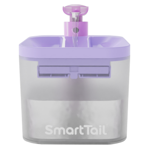 Smarttail Wireless Cat Water Fountain with Filtration Design 2.2L Water Dispenser for Cats & Small Dogs Automatic No Spill Cat Water Bowl with Deep Drinking Area and Ultra-Quiet Pump 4400mAh Battery