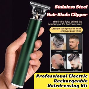 Professional Electric Rechargeable Hairdressing Kit Rechargeable Washable Haircutting Machine Stainless Steel Hair Blade Clipper