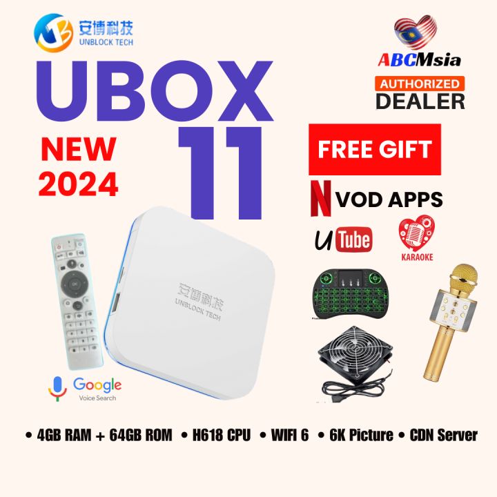 UNBLOCK TECH UBOX 11 PRO MAX 4GB Ram +64GB Rom Ai Voice