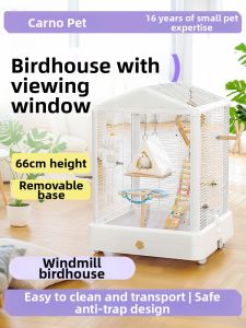 CARNO | Villa Birdhouse Stainless Steel Large Bird Cage