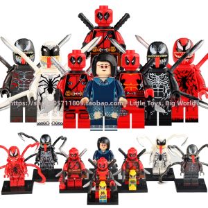 Superhero Venom Deadpool Serum Action Figure Building Block Toy