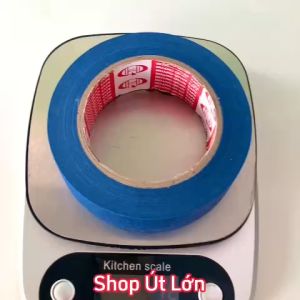 1 Cuộn băng keo giấy màu xanh dương rộng 3.5cm dài 50 mét lõi giấy 3mm giá tại xưởng