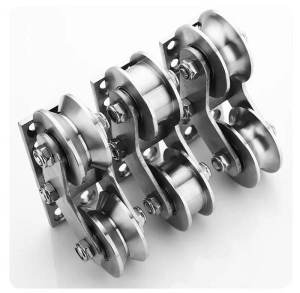 FUSSIN 304 Stainless Steel Double Slide Gate Roller Wheel Heavy Duty Roller Wheels For Sliding Door Wheel