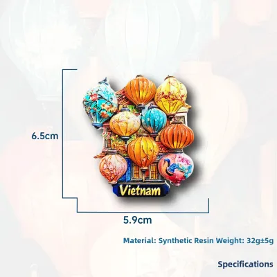 Lantern Magnetic Fridge Magnet 3D Travel Souvenir Gift Home Decorations Stick on Refrigerator Artwork Craft