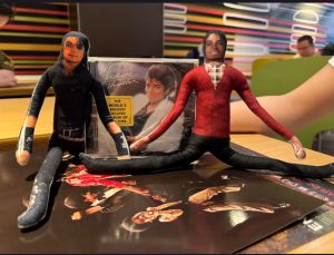 Bandai | New Style  Michael Jackson Cosplay Prop Doll Plush Stuffed Figure Dolls Room Decoration Abstract Joint Mobility Props Gift
