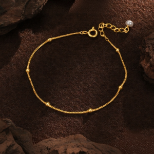 Pure Silver Pearl Bracelet Womens Luxury Minimalist Elegant Birthdays Gift Dream Gold Garden Small Silver Beads Hand Chain