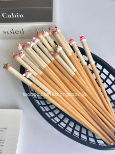Ins Style Resin Cartoon Bamboo Wooden Chopsticks Anti-Slip Home Use Cute Individual Serving Chopsticks Family Friendly