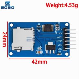 1 ~ 5 Chiếc Micro SD/Đầu Đọc Thẻ TF Mô-đun Với Giao Diện SPI 3.3V/5V Bộ Chuyển Đổi Cấp Độ Plug & Play Mở Rộng Bộ Nhớ Cho Các Dự Án DIY