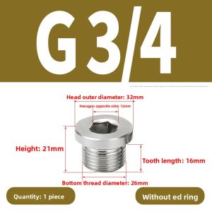 BAIRUITE | Stainless Steel Inner Hex Oil Tube Sealing Plug