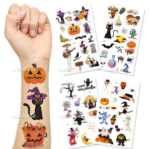 Halloween Tattoo Stickers for Kids Girls Boys Princess Cartoon Witch Pumpkin Decorative Waterproof Decals Other/Other