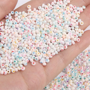 2/3/4mm High Quality Glass Beads Shiny Glazed Pearl Round Loose Spacer Beads For Earring Bracelet Necklace DIY Jewelry Craft Garment Accessoreis Making