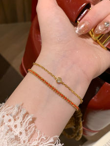 Lucky Red Rope Bubble Diamond Woven Bracelet for Women Elegant Minimalist Premium Quality Perfect for Chinese Zodiac Year