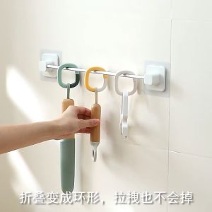 NACHUAN multi-function snap hooks can be folded S-type O-type portable car back seat crossbar hooks can be used for living room bathroom kitchen closet storage hooks
