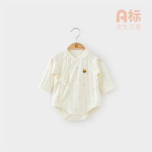 Baby Girl Summer Thin Long Sleeve Triangle Bodysuit Wraparound Clothes Cute Infant Romper Suits Cotton Modal Nylon Spandex