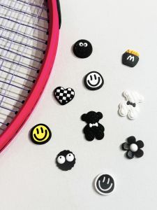 Naisi Cute Cartoon Tennis Racket Shock Absorber Silicon Gel Non-Drop Tennis Equipment Sports Fitness Fans Supplies