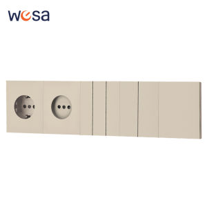 Warm Integrated Panel Rocker Switch Power Sockets Embedded Wall Socket Button Light Switch Skin Feel Paint DIY Combination Paint