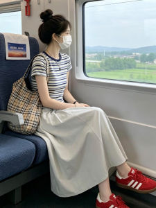 LIRUSHAN | Striped Short Sleeve Mini Dress Summer