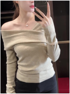 HUOLISI | Stylish Off-shoulder Elegant Light Knit Top