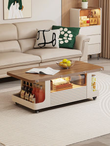 ZUNTONGGE | Height Adjustable Foldable Large Storage Movable Coffee Table