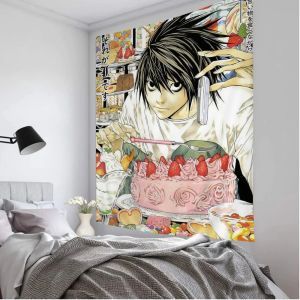 Anime Night God Moon L Tấm Thảm Treo Tường Polyester Trang Trí Phòng Phong Cách Thi Đấu Năng Lượng Gió Nền Khí Quyển Cho Phòng Khách Phòng Ngủ Lối Vào