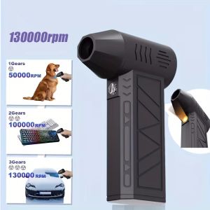 130000 RPM Mini Air Blower Electric Turbo Jet Fan Air Duster 3 Gear Turbo Violent Blower Rechargeable Industrial Duct Fan