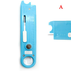 Compact Sewing Helper Anti-Piercing Needle Threader Magnetic Storage Ruler Magnifier Multi-functional Sewing Accessories