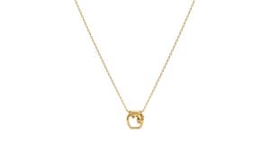 ALUXE Citrine 10K Gold Diamond Necklace Honey Pot Design Disney Winnie the Pooh Series NNDW003