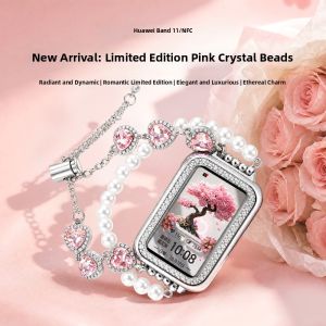 HUAWEI | Crystal Appearance NFC Smart Fitness Tracker Sleep Health Assistant Heart Rate Blood Oxygen Long Battery Life Bracelet