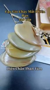 Combo Bộ Sừng Massage Cạo gió sừng loại dày đẹp - làm mịn da mặt và toàn thân - chống lão hóa cho da