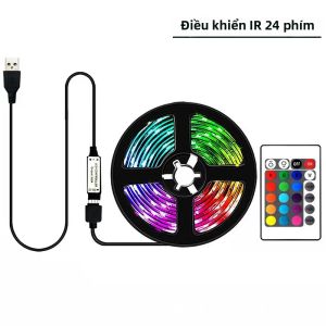 Dải Đèn LED RGB USB 5V 5m 1m 2m 3m 4m Với Điều Khiển Từ Xa Wifi Bluetooth Cho Đèn Nền TV PC Trang Trí Nhà Cửa Tiệc Tùng SMD 5050