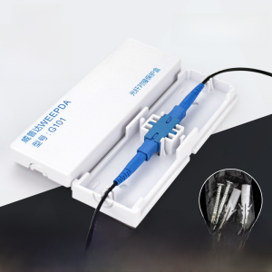 Waterproof Optical Fiber Protection Box SC-SC Square Coupler Adapter Connector Leather Cable Joint Box Thermal Shrink Tube Melting Head Protection Box