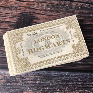 Genuine 10Pcs Harry Potter Hogwarts 943/257 Train Ticket Magic Academy Gold-Plated Tickets Party Cosplay Props Birthday Gifts