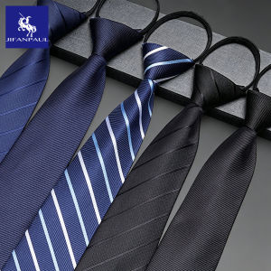 JIFANPAUL | Easy-to-Wear No-Knot Ties for Men Blue/Black