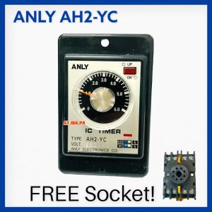 ANLY AH2-YC | Multi-Range Analog Timer with FREE Big Socket | At Iba Pa