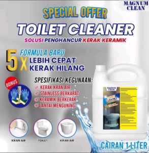 NEW MAGNUM CLEAN Pembersih Kerak Kamar Mandi/toilet/Bowel isi 1 liter