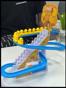 Childrens Electronic Educational Toy Duck Penguin Climbing Stairs Track Toy