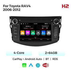 7 Inch Wireless Carplay Android Auto Car Radio For Toyota RAV4 2006-2012 BT IPS GPS Navigation WIFI RDS FM Car Multimedia Stereo