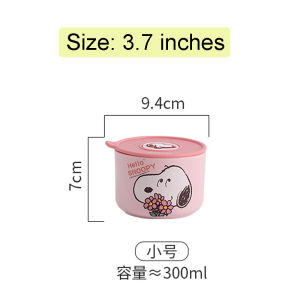 Snoopy | Hộp Cơm Trưa Hình Snoopy Hoạt Hình Dễ Thương Chất Liệu Gốm Sứ Nhiều Màu Sắc Kiểu Dáng Tròn An Toàn Cho Trẻ Em Bộ Đồ Ăn Bàn Ăn Đáng Yêu Món Quà Sinh Nhật Tuyệt Vời Cho Trẻ Em