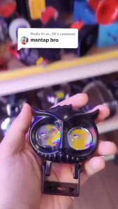 Super Bright Motorcycle Owl Spotlight Headlight owl design Dual Color Light Truck Led Motor Accessories waterproof shockproof