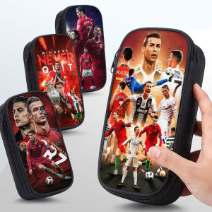 Large Capacity Ronaldo Pencil Case Elementary And Middle School Students Stationery Box Boys Girls Sports Equipment Cultural Goods
