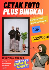 CETAK FOTO JOMBO PAPAN MDF UKURAN 10R/20R/24R PLUS BINGKAI LIS HITAM TERMURAH