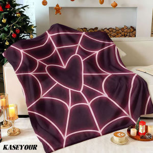 Beast Kingdom | Heart Web Winter Summer Flannel Blanket Throw Fleece Soft Fuzzy Plush Cozy Fleece Blankets for Sofa Ideal Gifts