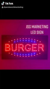 Energy saving light billboard Flashing Mode BURGER-LED SIGN (Small)