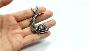 Fashion Punk Rock Skull Necklace For Men Stainless Steel Gothic Moon Pendant Biker Unique Amulet Jewelry Gift Dropshipping
