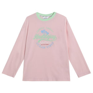 Korean Style Pink Dopamine Thin Long Sleeve T-Shirt Womens Loose Sunscreen Top